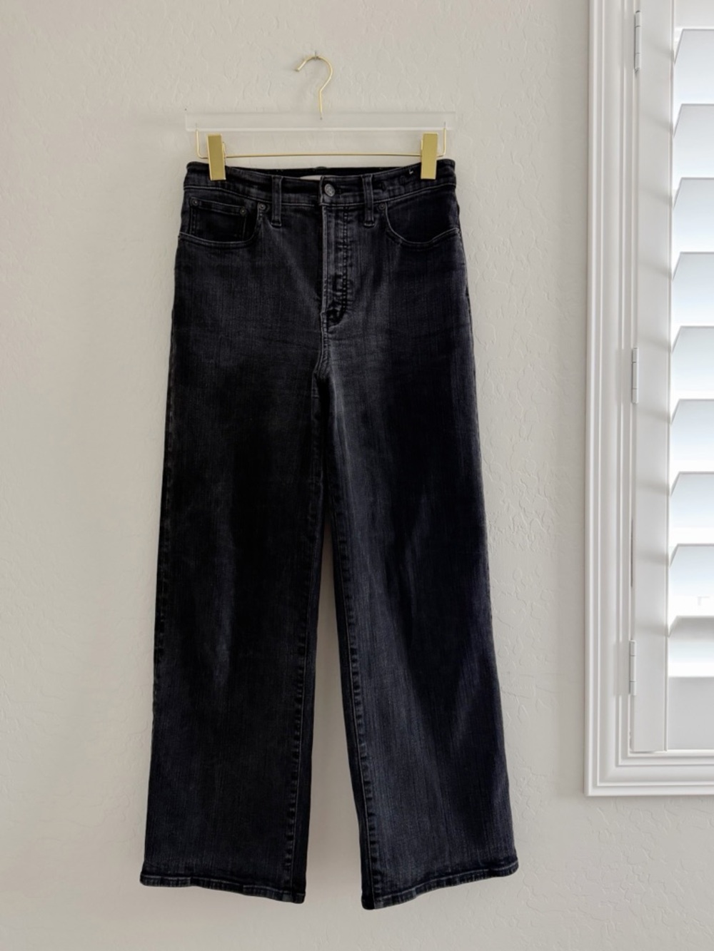 Madewell The Perfect Vintage Wide-Leg Jean in Black Wash NM234 Size 29 - Picture 7 of 14